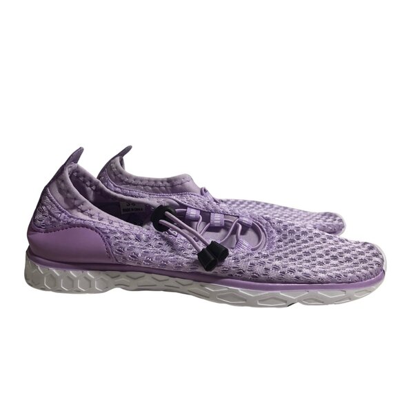 Women’s Water Shoes Quick Dry Slip-On Aqua Sneakers Purple Mesh Size 36 - Picture 9 of 13